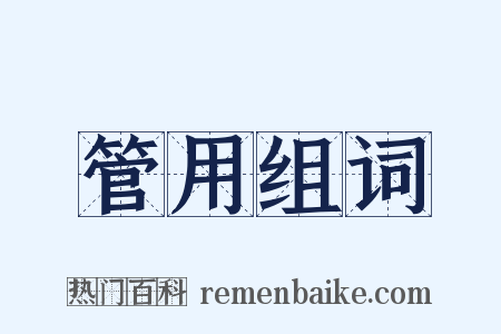 管用组词是什么意思的图片